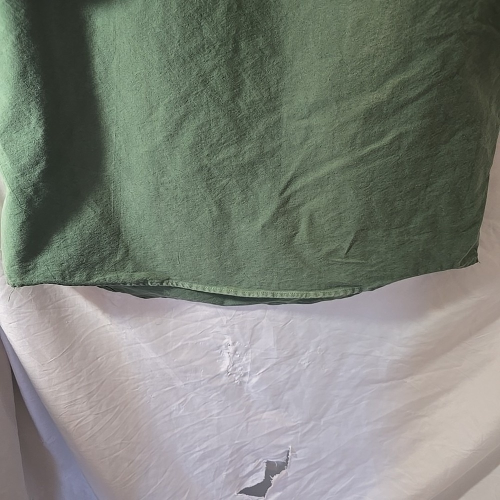 Tuckernuck Pomander Place Polly Shirt Dress Green Boxy Long Sleeve Buttons Sz M - Picture 5 of 15